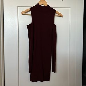 Forever 21 | sweater bodycon maroon dress, small